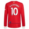 Virallinen Fanipaita Pitkähihainen Manchester United Marcus Rashford 10 Kotipelipaita 2021-22 - Miesten